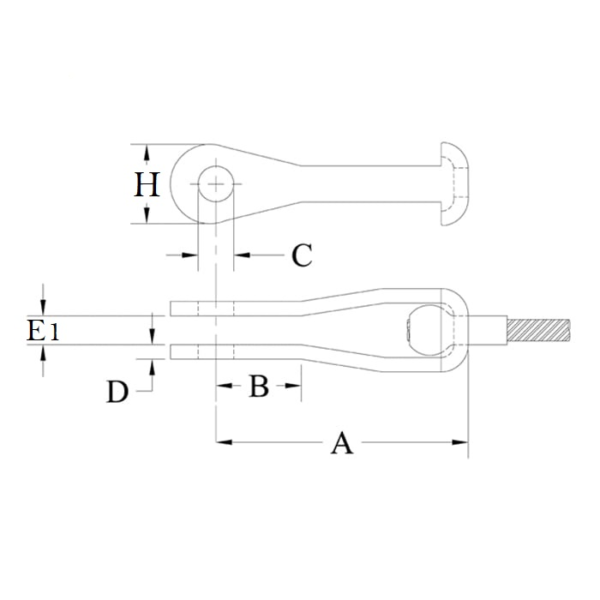 Strap Fork - NAS1435-K - Image 2