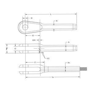 Fork End - MS20667