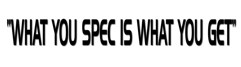 what you spec
